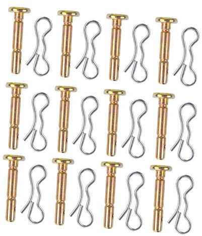 Hemobllo 12juego Accesorios para Quitanieves De Pasadores De Corte Metalicos De Repuesto para Barredoras Pasadores De Seguridad para Quitanieves y Chaveta Surtido para Reparación