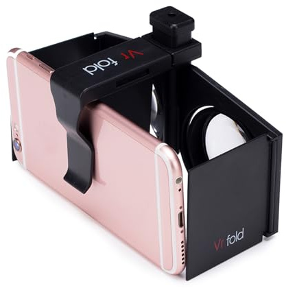 3D-hörlurar: Kompakt fodral för virtuell verklighet, mjuk vadderad, enkel linsjustering | Mini Smartphone-glasögon för att på videor, spel, lärande, underhållning, resor