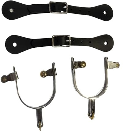 QUILSTM Espuela de vaquero estilo antiguo para hombre y mujer. Espuela de caballo. Accesorios de equitación occidental. Resistente y robusta. Mejora la capacidad de montar.