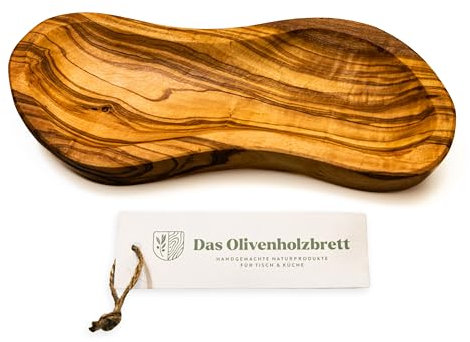das Olivenholzbrett® / Nierenschale aus Holz/Schälchen aus Olivenholz/Tapas Schale/Beilagen Schale aus Olivenholz / 22cm