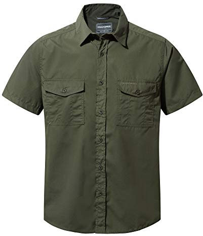 Craghoppers Mens Kiwi Short Sleeve Hiking Shirt, Cedar, XXL EU
