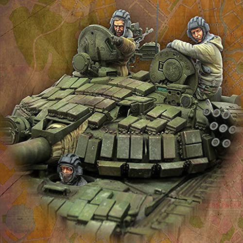PANGCHENG 1/35 Besatzung der russischen T-72, DREI Personen, Resin Model Soldier GK, Militärthema des Zweiten Weltkriegs, unmontiert und unbemalt