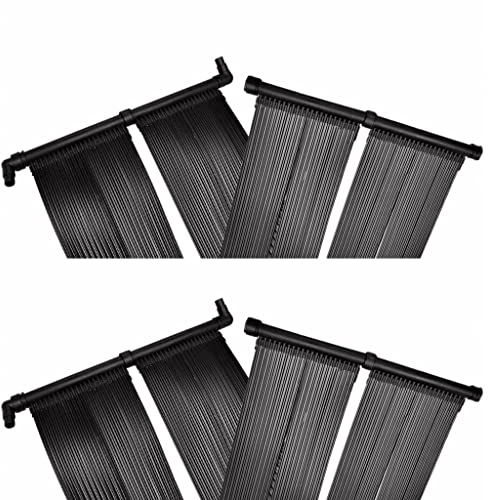 vidaXL 4X Solar-Panel für Poolheizung Solarheizung Solarkollektor Solarmatte Solarabsorber Pool Heizung Solarpanel Wärmeplane 80x620cm
