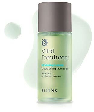 Blithe Cura della pelle coreana 6 foglie Essence per rosacea e sollievo dal rossore, toner BHA idratante rinfrescante per il viso, trattamento dei punti neri, tè verde Wintergreen all'enotera 54ml