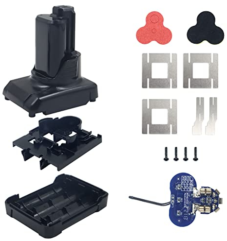 3.0Ah 4.0Ah 12V Akku Gehäuse Ersatz Kompatibel mit Bosch Professional 12V Akku, Werkzeug Batterie Kunststoff Gehäuse Teile Deckel Reparatur Set mit PCB Platine(Ohne Akkuzelle)
