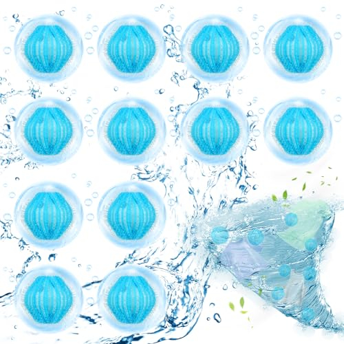 Sinwind Atrapa Pelos Lavadora Mascotas, 12 Pcs Bolas Atrapa Pelos Lavadora, Atrapa Pelos Lavadora Mascotas Reutilizable, Atrapapelos Mascota Lavadora para Eliminar el Pelo de La Lavadora (Azul)