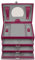 Windrose Schmuckkoffer Beluga/beere (Leder)