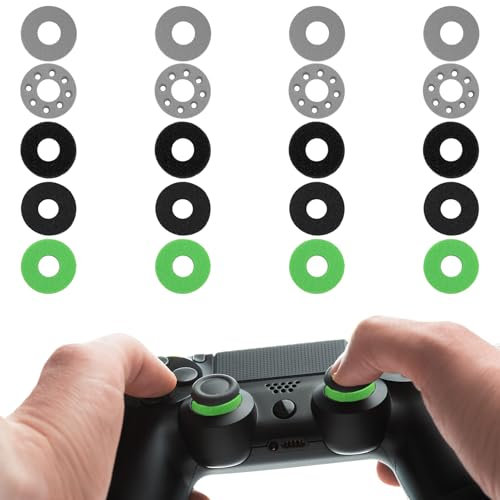 BakeWhiz 20 Pcs Precision Rings Aim Assist Rings Motion Control for ROG Ally,Legion Go,Xbox Series X/S,Xbox One,Switch,Switch OLED,Switch Pro Controller Accessories, 5 Different Strength Sponge Rings