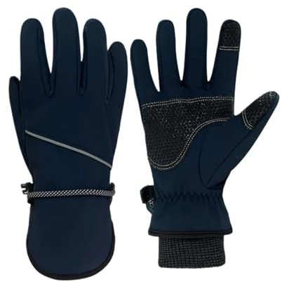 Kletterhandschuhe 1 Paar Winterhandschuhe, wasserdicht, winddicht, for Herren und Damen – warme Handschuhe for kaltes Wetter, Fahren, Radfahren, Laufen, Klettern Für Abseilen, Bergsteigen(Blue)