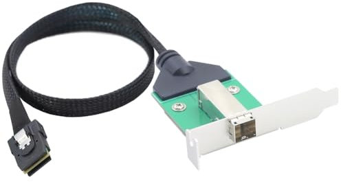 Puleuroy Adaptateur de Câble de Serveur de Données Externe Mini SAS HD SFF-8644 vers Mini SAS SFF-8087 36P Mâle