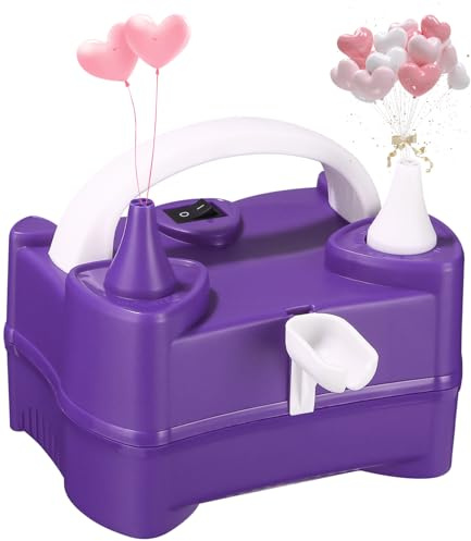 Pompe à Ballon électrique 400W, Pompe Ballon, Pompe Ballon Anniversaire, Gonfleur Ballon Electrique,Double Buse Portable Pour Gonfler Rapidement Les Ballons,Parfait pour la Fête, la Décoration Festive
