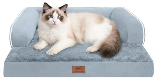 Small Dog Bed and Cat Sofa Waterproof Orthopedic Dog Beds for Small Dogs Cat Bed Comfy Pet Couch Sofa Beds with Washable Removable Cover & Non-Slip Bottom