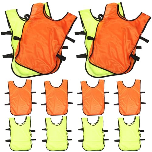 VINTORKY Pettorine Calcio Numerate Attrezzatura Allenamento Calcio in Poliestere 12 Pezzi Lati Aperti per Ventilazione Efficiente e Confortevole
