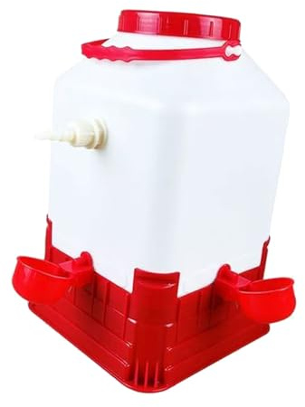 KAHDGSS Bebedero para Pollos Dispensador De Agua De 10 litros Solución De Alimentación con Diseño Antiderrames para Gallineros Uso De Riego Bebedero para Aves De Corral