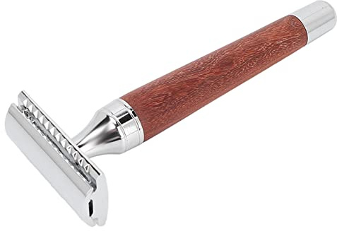 Brrnoo Dubbelbladig Säkerhetsrakhyvel, Päronsträhandtag, Vintage Klassisk,