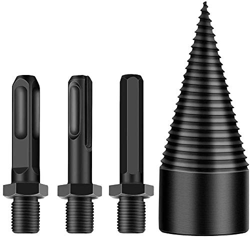 Broca de División de Madera Con 3 Vástagos Multifunción - Cono de Tornillo Resistente, Mango Hexagonal/Cuadrado/Redondo, 32 mm