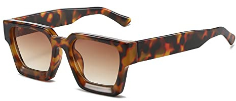 SHEEN KELLY Robusto Rettangolo Spesso Retrò Occhiali Da Sole Per Donna Uomo Occhiali Da Vista Classici Alla Moda Con Montatura In Tartaruga Nera Quadrata Stretta