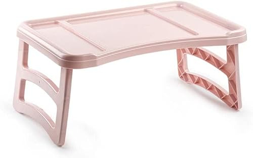 Vassoio da letto in Plastica Tavolino Porta colazione con gambe richiudibili Vassoio da letto o divano (Rosa)