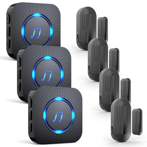 SanJie Door Chime Alarm When Open for Kids Safety, Home and Business