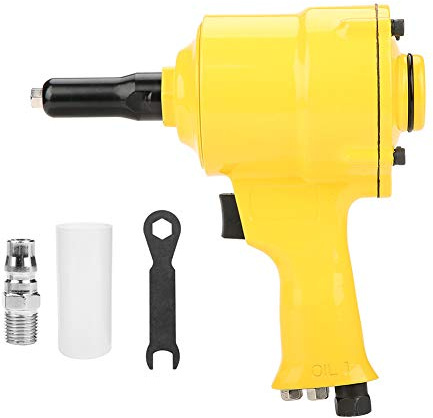 Pistola per Rivetti Pneumatica, Rivettatrice Ad Aria Compressa Ad Alta Efficienza per Chiodi in Alluminio, Ferro e Acciaio Inossidabile