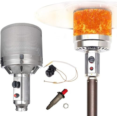 frides Propan Terrassenheizer Brenner, Heizpilz Replacements, Mit Piezo-Zündsystem, Für Propan-Heizstrahler-Zubehör(2.5/56mm)