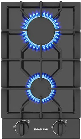 GASLAND 12 Inch Gas Cooktop 2 Burners Black Drop-in
