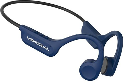 MONODEAL Auriculares Conduccion Osea Open Ear Auriculares Oseos Bluetooth 5.3 Inalambricos Oseos IPX6 Impermeables Deportivos para Correr Fitness