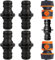 4 pièces Double Connecteur pour Tuyau d'Arrosage, Doppel Mâles Schlauchverbinder, Raccord tuyau Arrosage pour Rallonger Tuyaux Domestique et Systèmes d'Irrigation de Jardin (Noir 4pcs)