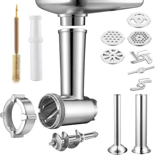 Meat Grinder Attachment,Compatible with Kenood Stand Mixers Chef/Chef XL, KVC, KVL, KMix - Heavy Duty Stainless Steel Food Mincer