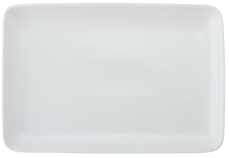 Mikasa Chalk Bandeja de servir rectangular de porcelana, 33 x 22 x 2,5 cm, en caja