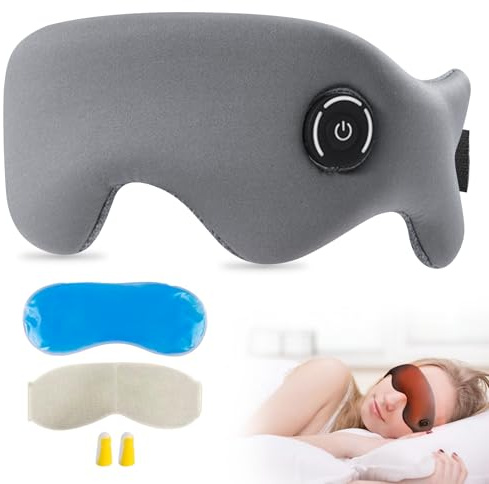 Maschera Per Gli Occhi,Maschera Per Dormire Sul Fianco,Maschera Riscaldata Senza Fili,Maschera Contorno Riscaldante Per Uomo E donna,Viaggi,Regali,3 Livelli Di Calore,Ricaricabile,Resistente Alla Luce