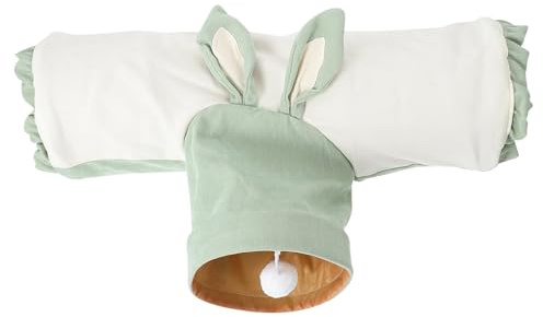 SHINEOFI Túnel en Forma de T para Hámster y Conejo, Cama y Casa de Descanso para Mascotas Pequeñas, Túnel de Tela Ligero y Compacto para Juego y Escondite en Jaulas