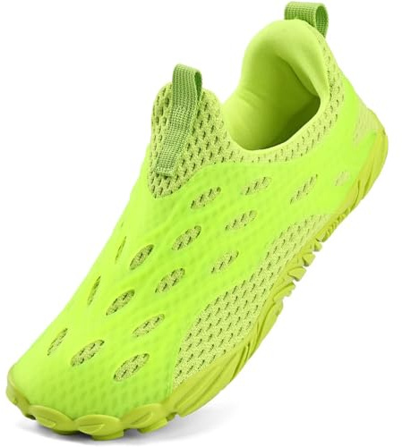 WateLves Barefoot Water Shoes Women Men Minimalist Walking Hiking Shoes Slip On Sneakers for Trekking | Trail Running | Climbing(897/Fluorescent Green,40)