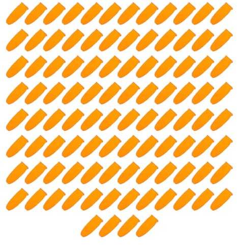 QUMIIRITY Funda Protectora para Dedos Antideslizante de Látex Talla M Color Naranja 100 Unidades Textura Rugosa para Protección y Soporte en Cuidado Salud y Primeros Auxilios
