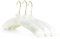 Hangerworld - Gepolsterte Satin Kleiderbügel mit goldenem Haken, 10 Stück - Cremefarben - 43cm