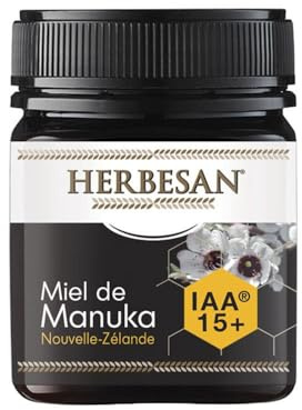 HERBESAN®- MIEL DE MANUKA ACTIF - IAA15+ (MGO514+)- Origine Nouvelle-Zélande garantie - 100% miel de manuka - Pot de 250G