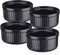 Soufflé Förmchen, vancasso FORTE 4 teilige Dessertschale Förmchen Set aus Steingut für Muffins, Cupcakes Creme Brulee, Fondants, 12 x 12 x H 5 cm