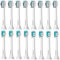 16er Aufsteckbürste Kompatibel mit Philips Sonicare Elektrische Zahnbürste, 8er Whitening Clean und 8er Precision Clean Aufsteckbürste, Weiß.