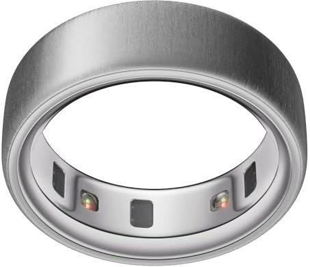 Oura Ring 4 - Brushed Silver - Size 10 - Smart Ring | Size First with Oura Ring 4 Sizing Kit | Sleep Tracking Wearable - Heart Rate - Fitness Tracker - Up to 8 Days Battery Life