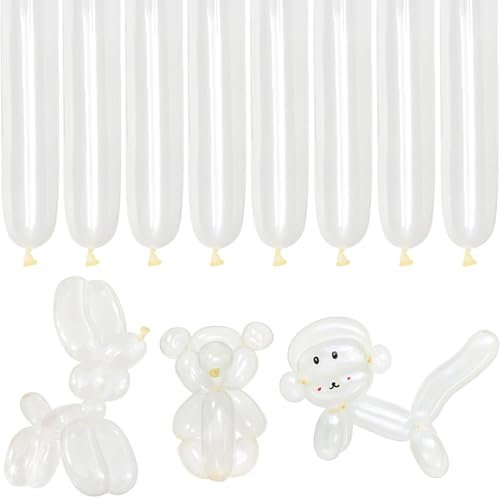 Luftballons Lang, Luftballon Modellieren, 100 StüCk 260q Modellier Luftballons, Ballon-Party, Hochzeit, Geburtstag, Hochzeit, Weihnachtsfeier, Ballons (Transparente Farbe)