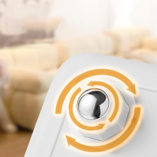 Paquete de 8 ruedas adhesivas fuertes, perfectas para muebles y aparatos eléctricos (blanco y negro)