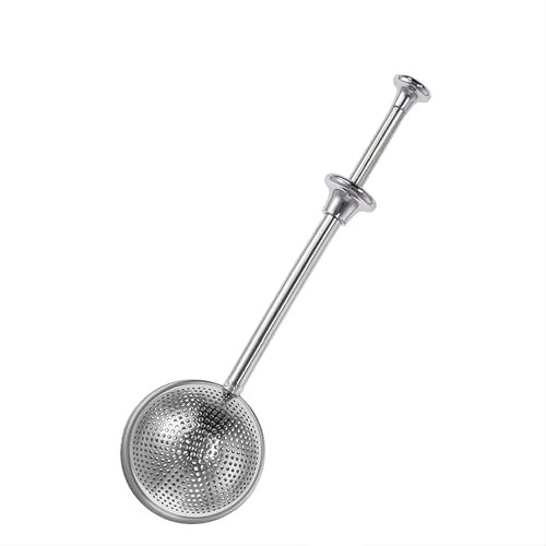 Flour Sifter for Baking, Flour Shaker, Powdered Icing Sugar Shaker Duster, 304 Stainless Steel Tea Strainer, Tea Infuser, Small Rotary One Handed Operation, for Quick Sifting Sugar Flour Spices Herbs