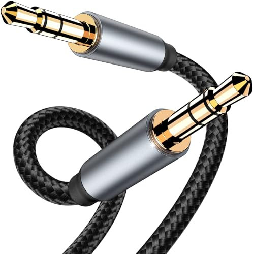 yootech Câble Jack 3.5mm, Câble nylon Audio Auxiliaire Stéréo Mâle vers Mâle Compatible avec Casques, Autoradios, Smartphones, voiture, stéréos à domicile, haut-parleur, tablette