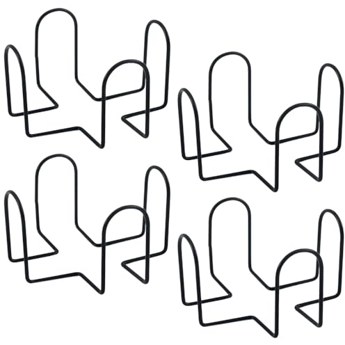 XFSRG Support de Dessous Verre en métal 4 Supports Métalliques pour Rangement de Dessous Verre Organisateur Stable pour Table et Cuisine (Noir)