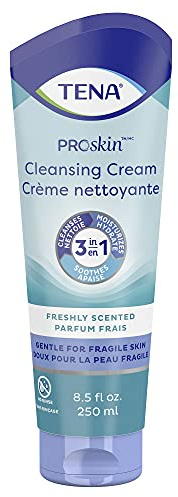 TENA ProSkin Cleansing Cream Cream Rinse-Free Body Wash Tube Mild Scent 8.5 oz. 64425 10 Ct