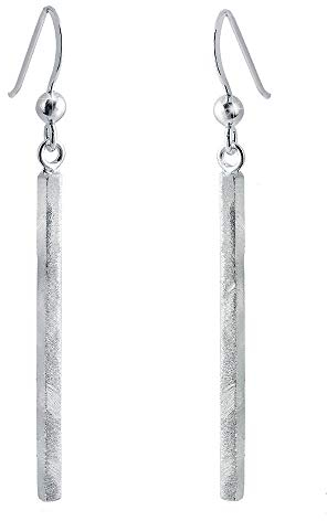 MATERIA by Matthias Wagner 925 Silber Ohrhänger Stäbchen matt Damen Ohrringe hängend inklusive Schmuckbox SO-80