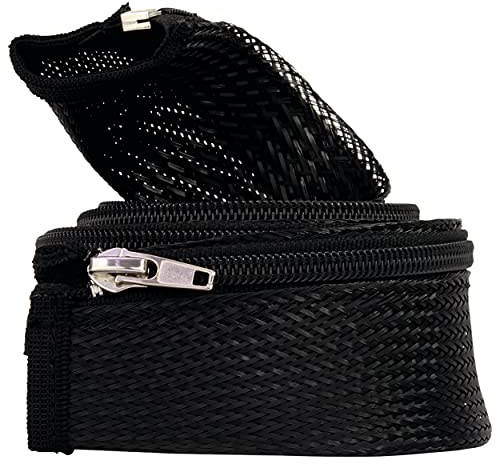 REV Kabelschlauch - Kabelstrumpf mit Reissverschluss, 150cm x Ø 4,5cm, schwarz