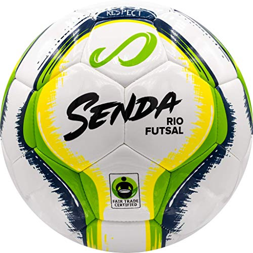 SENDA Rio Match Futsal Ball, Fair Trade Certified, Green/Yellow, Size 4 (Ages 13 & Up)
