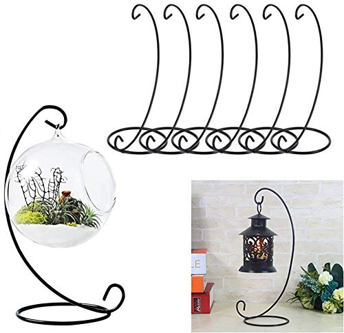 Set of 6 Christmas Ornament Display Stands Holder Hooks Hanging Lantern Candle Glass Bauble Sphere Tree Plant Light Candle Easter Egg Ball Wedding Decoration 9'