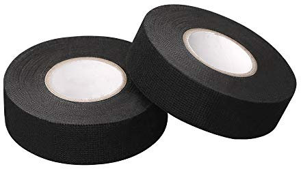 25 MM X 15 M Wiring Harness Tape, Adhesive Fabric Cloth Tape for Car Auto Vehicle Trucks, High Temperature Cloth Harness Tape, Heat-resistant Waterproof Cloth Fabric Tape, Black, 2pcs